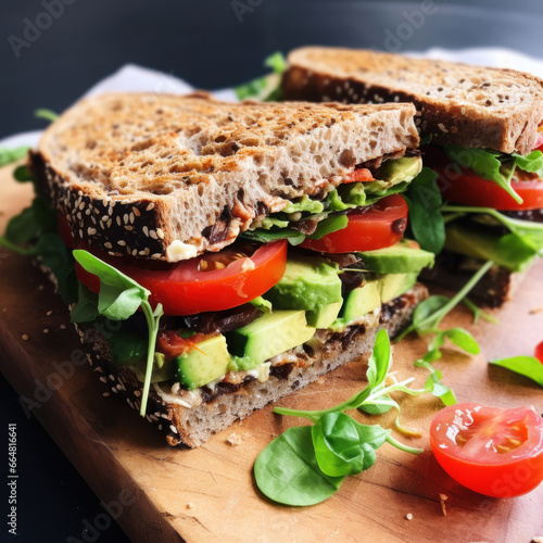 sandwich with vegetables (ID: 664816641)