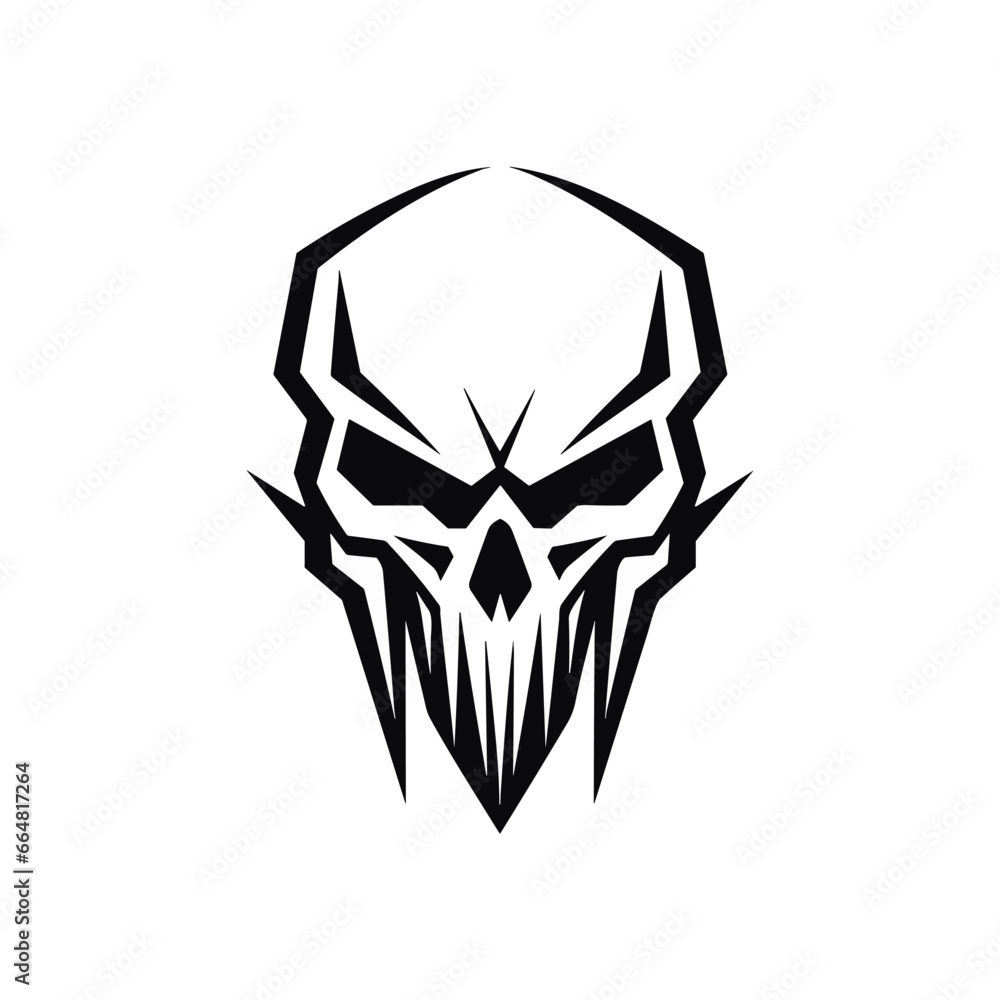 Artistic vector of a skull illustration. Suitable for tattoo, design, and logo. Artistic vector of a skull illustration. Suitable for tattoo, design, and logo.