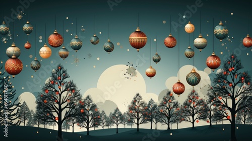 Hand Drawn Flat Christmas Background, Merry Christmas Background , Hd Background © Pic Hub