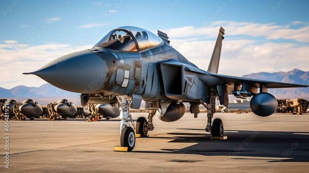 Fighter aircraft, Fighter jet, Midsize bomb for fighter aircraft. Stock ...
