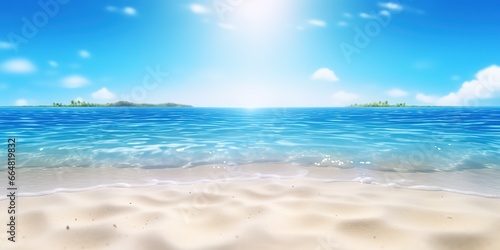 beautiful beach background during the day. generative AI