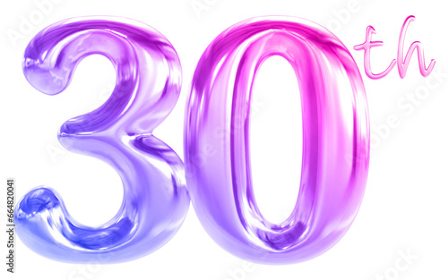 30 th anniversary - gradient number anniversary