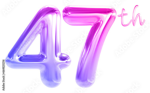 47 th anniversary - gradient number anniversary