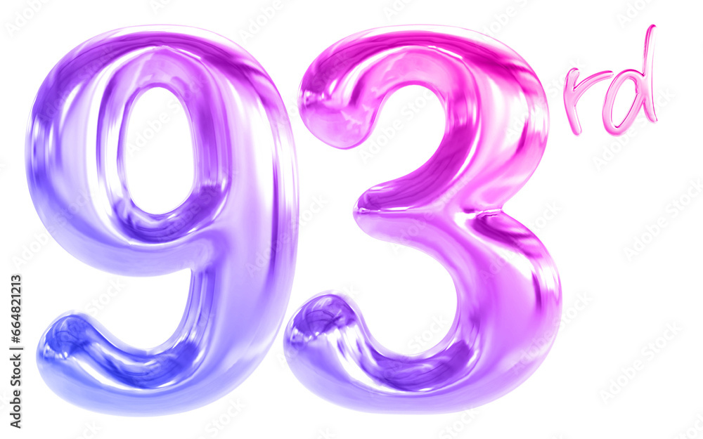 93 rd anniversary - gradient number anniversary 93 rd anniversary - gradient number anniversary