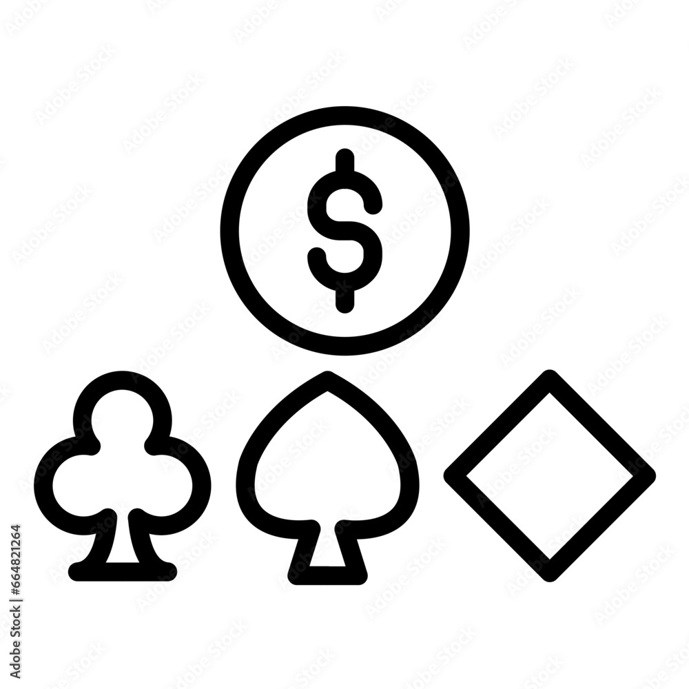 Compulsive Gambling Icon Style Compulsive Gambling Icon Style