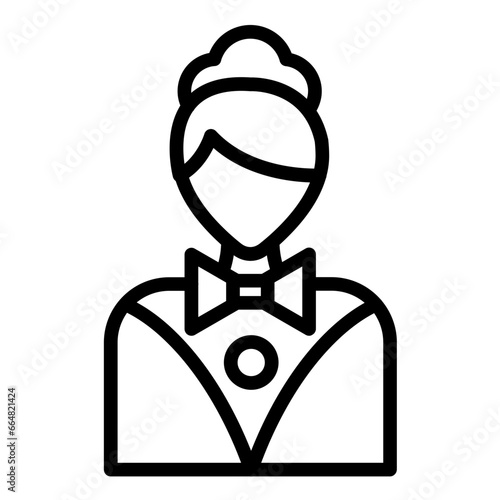 Female Croupier Icon Style