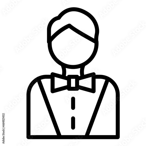 Male Croupier Icon Style