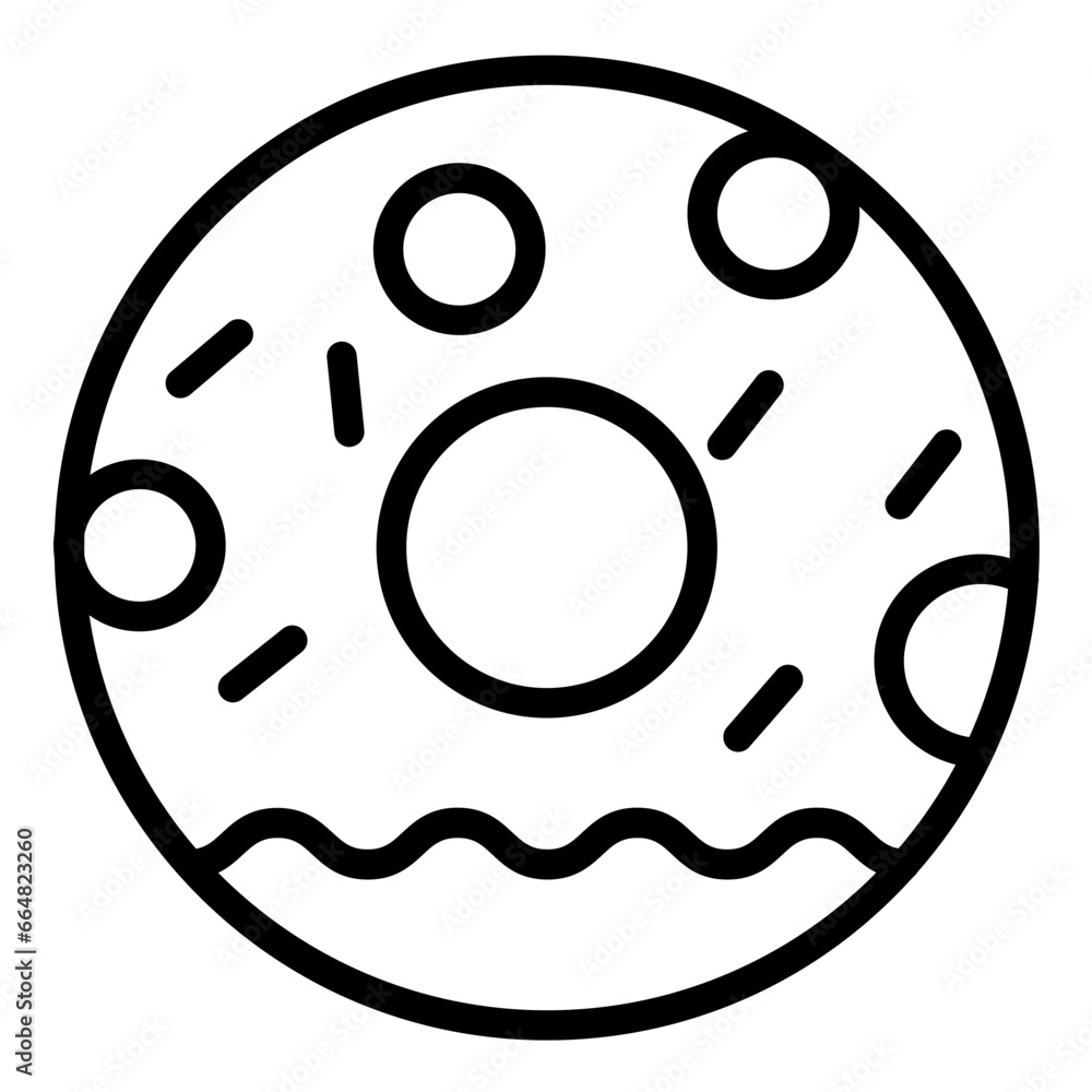 Fototapeta premium Donuts Icon Style