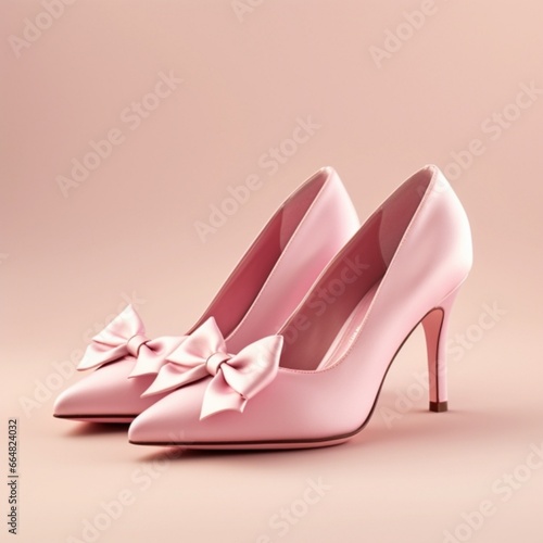 pink high heel shoes  generated by AI