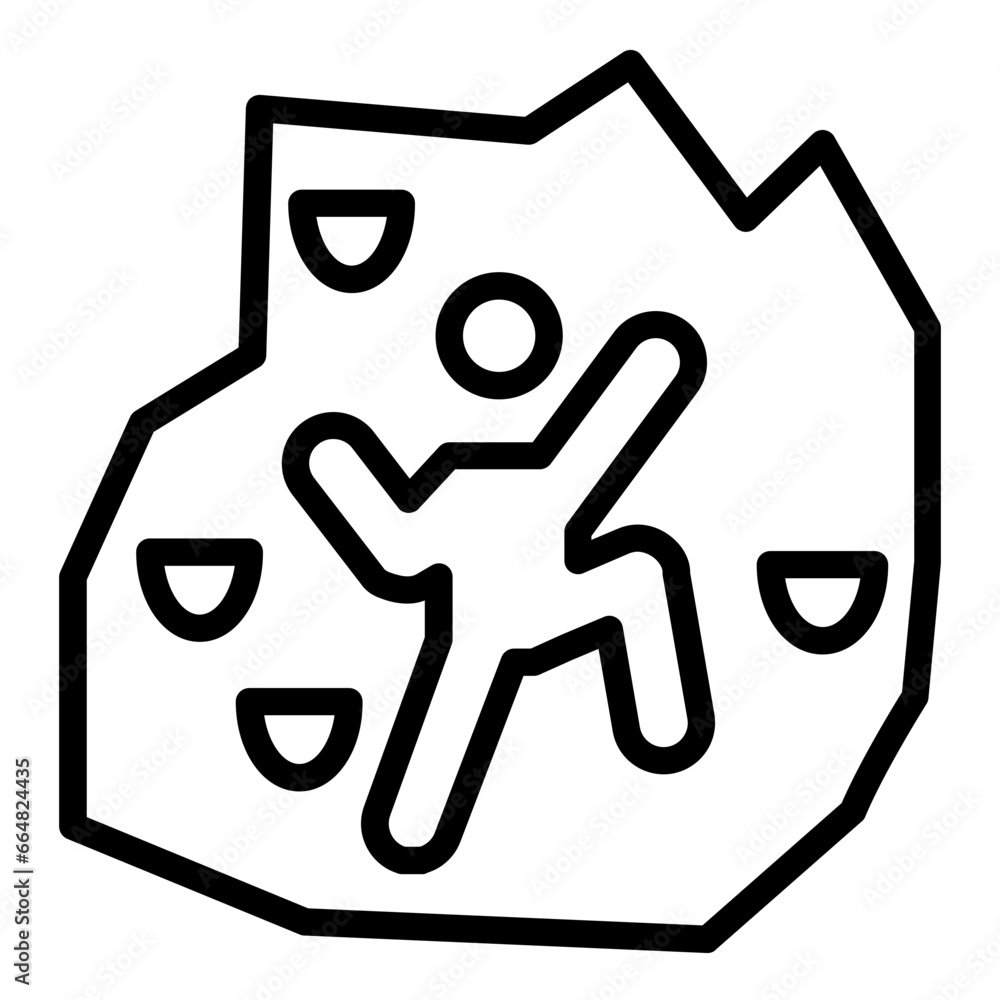 Indoor Rock Climbing Icon Style Indoor Rock Climbing Icon Style