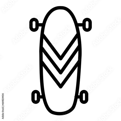Longboarding Icon Style