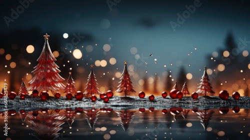 Merry Christmas Elegant Background With Red Ltree, Merry Christmas Background , Hd Background © Pic Hub
