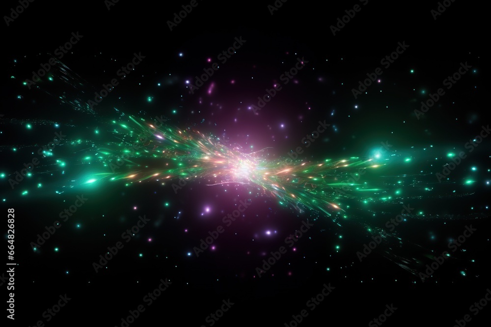 colorful light glowing starry space explosion colorful light glowing starry space explosion