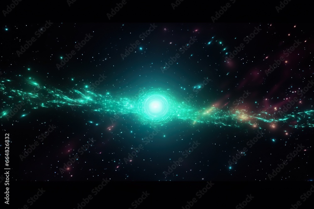 colorful light glowing starry space explosion