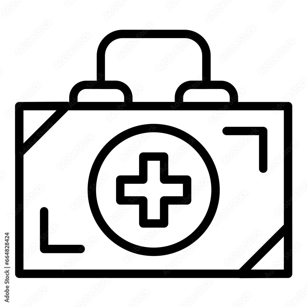 Fototapeta premium first Aid Kit Icon Style
