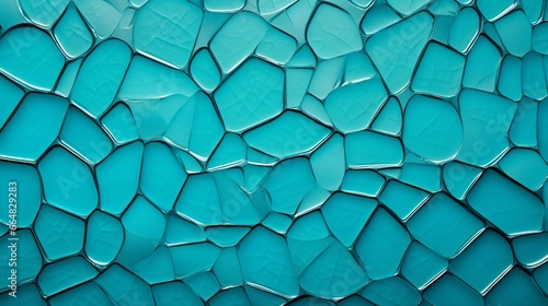 A captivating top view background showcasing an aqua crystal-clear pattern resembling the fluid and reflective properties of water,