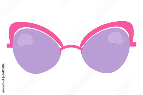 Glamour vintage sunglasses. Groovy retro fashion cartoon style.