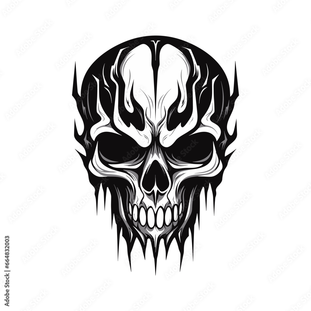 custom made wallpaper toronto digitalArtistic vector of a skull illustration. Suitable for tattoo, design, and logo.