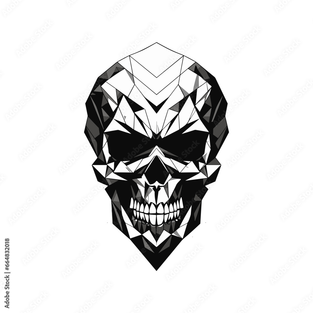 Artistic vector of a skull illustration. Suitable for tattoo, design, and logo. Artistic vector of a skull illustration. Suitable for tattoo, design, and logo.