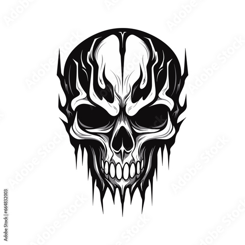 Wallpaper Mural Artistic vector of a skull illustration. Suitable for tattoo, design, and logo. Torontodigital.ca