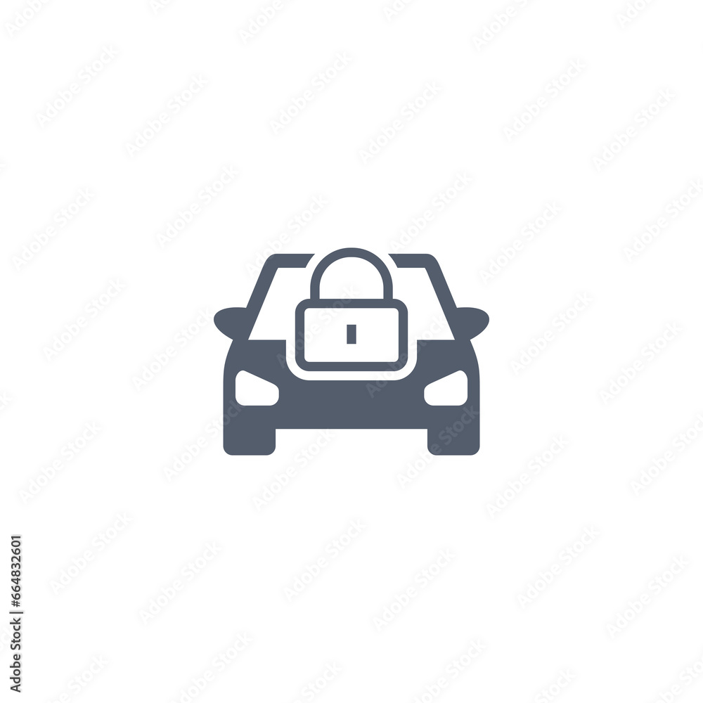 Car alarm, protection icon isolated on transparent background