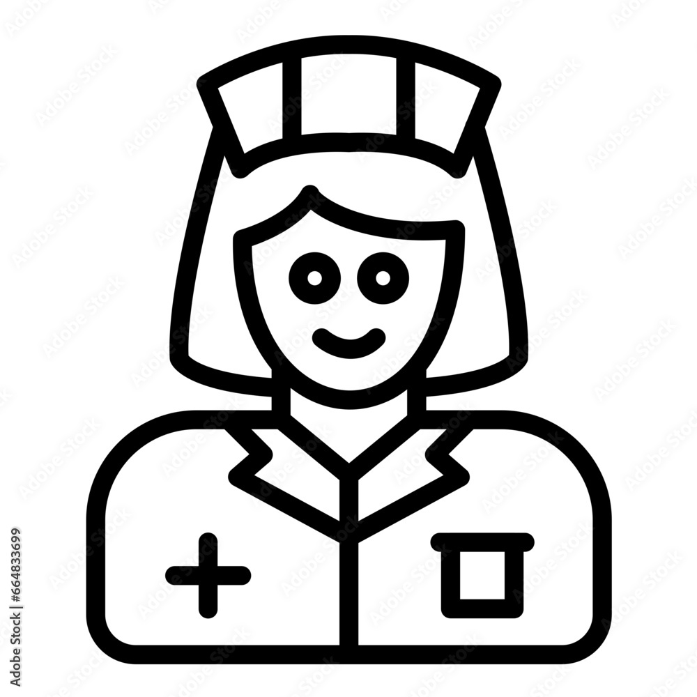 Delivery Nurse Midwife Icon Style Delivery Nurse Midwife Icon Style
