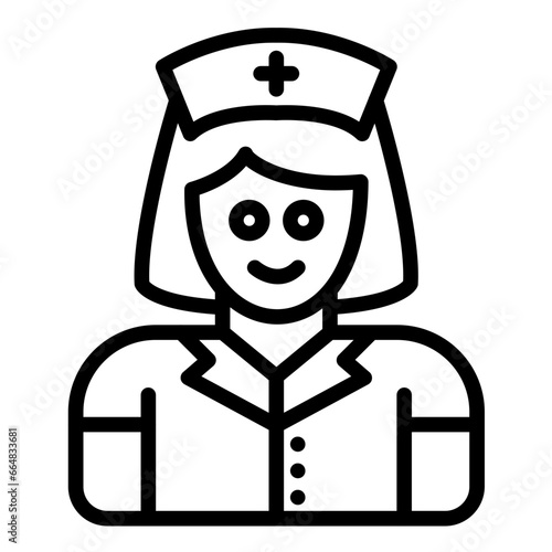 Caregiver Female Icon Style