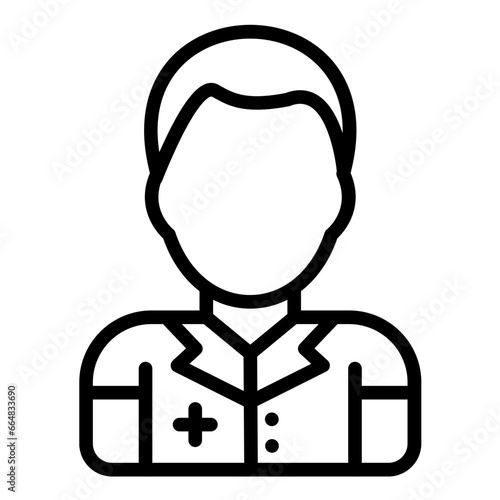 Caregiver Male Icon Style