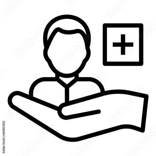 Patients Care Icon Style