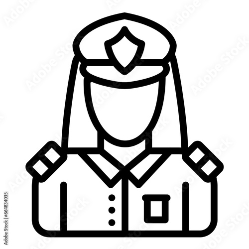 Marine Female Icon Style