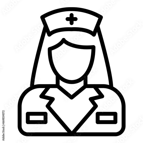 Paramedic Female Icon Style