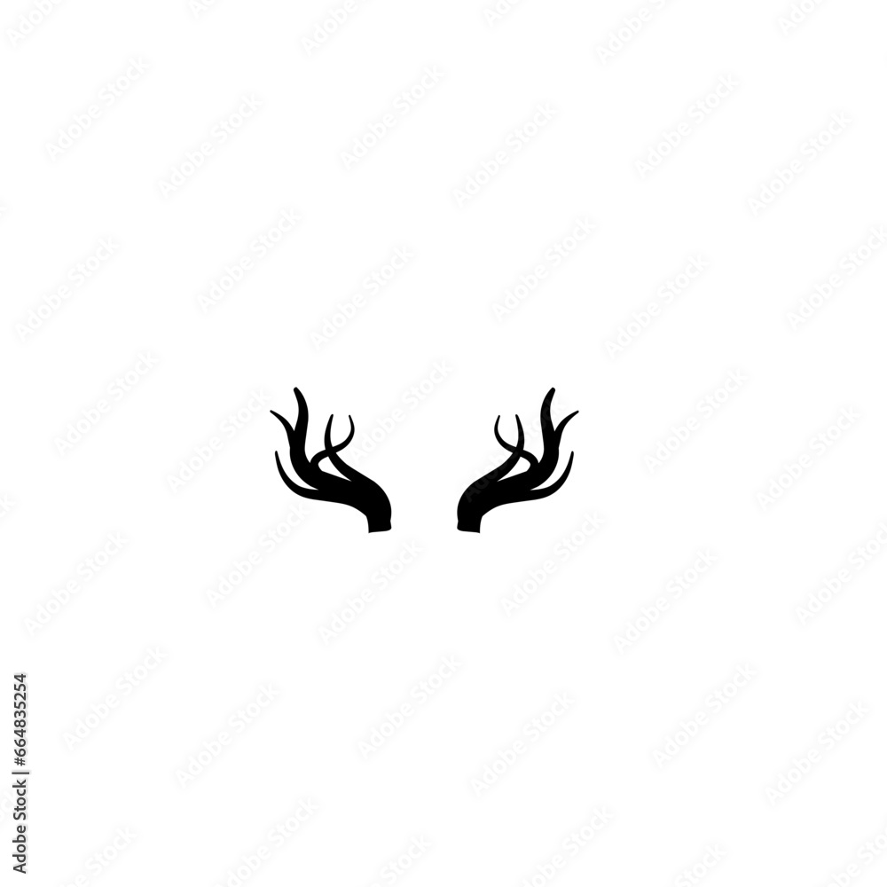 silhouette of deer antlers silhouette of deer antlers