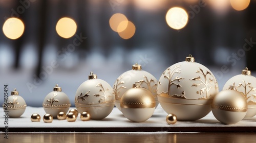 Elegant Realistic Christmas Background With 3D Orname, Merry Christmas Background , Hd Background