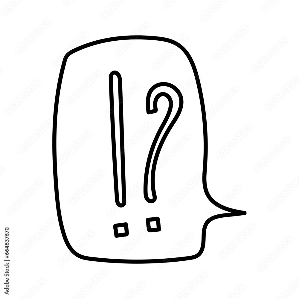 Hand-drawn doodle-style message and bubble element illustration for cards, posters, stickers, and professional design Hand-drawn doodle-style message and bubble element illustration for cards, posters, stickers, and professional design