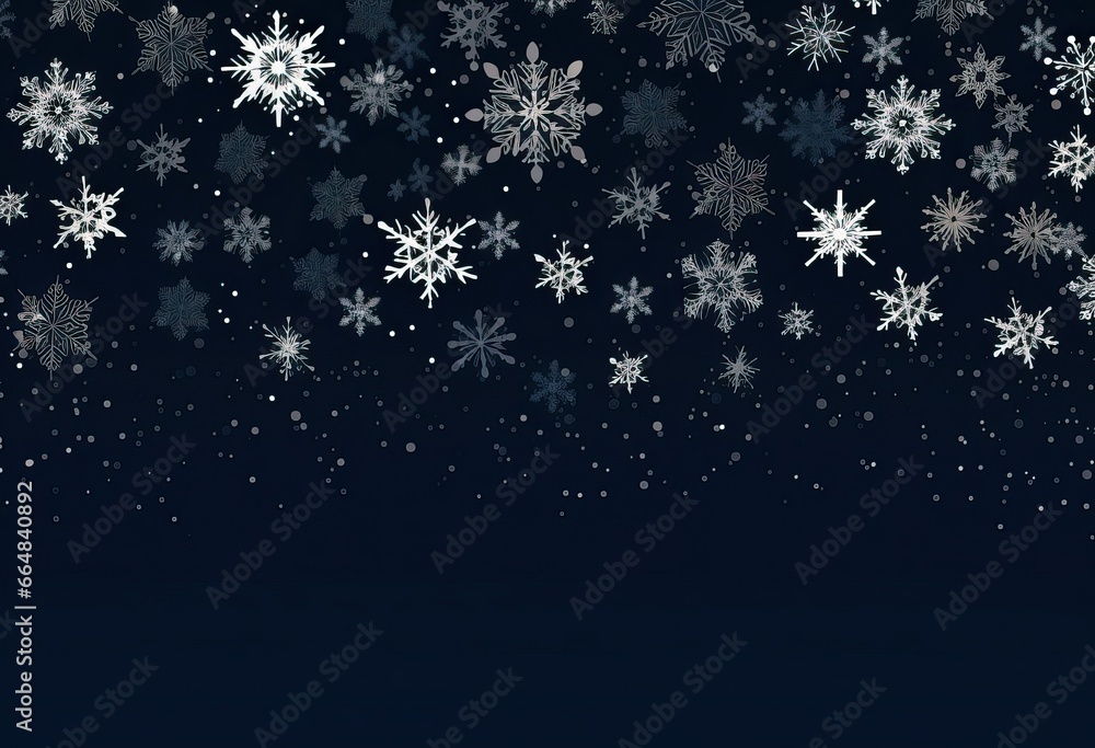 christmas card design template with snowflakes in blue