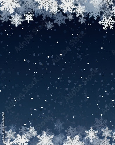 christmas card design template with snowflakes in blue © EnelEva
