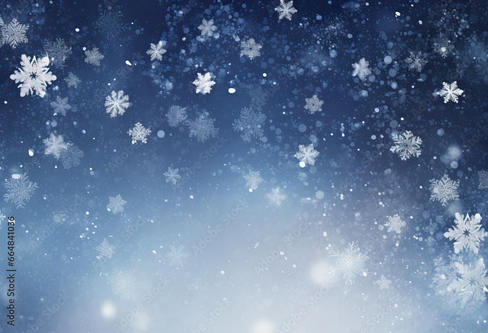 Fototapeta premium christmas card design template with snowflakes in blue