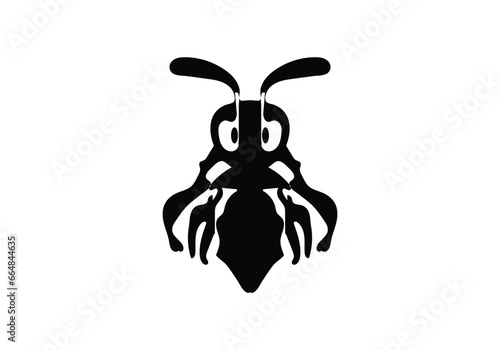 minimal style Asian Giant Hornet icon illustration design