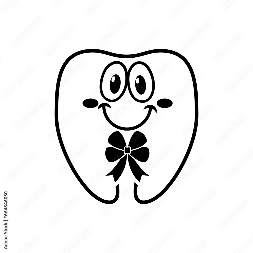 Tooth icon vector. Tooth Fairy illustration sign. Funny tooth symbol or logo. Tooth icon vector. Tooth Fairy illustration sign. Funny tooth symbol or logo.
