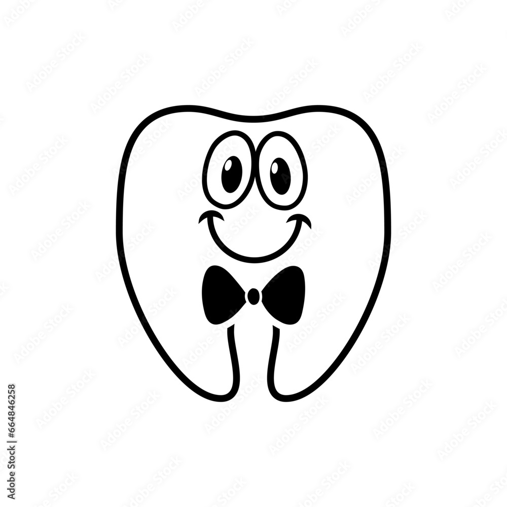 Tooth icon vector. Tooth Fairy illustration sign. Funny tooth symbol or logo. Tooth icon vector. Tooth Fairy illustration sign. Funny tooth symbol or logo.