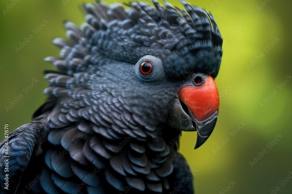 A Beautful Red Tailed Black Cockatoo.