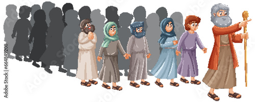 Moses Leading Israelites: A Religious Journey