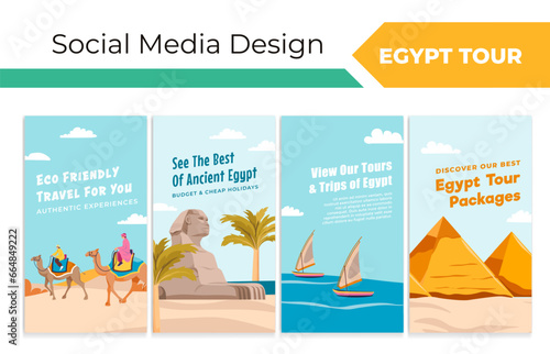 Social media story set with Egypt tour advertising