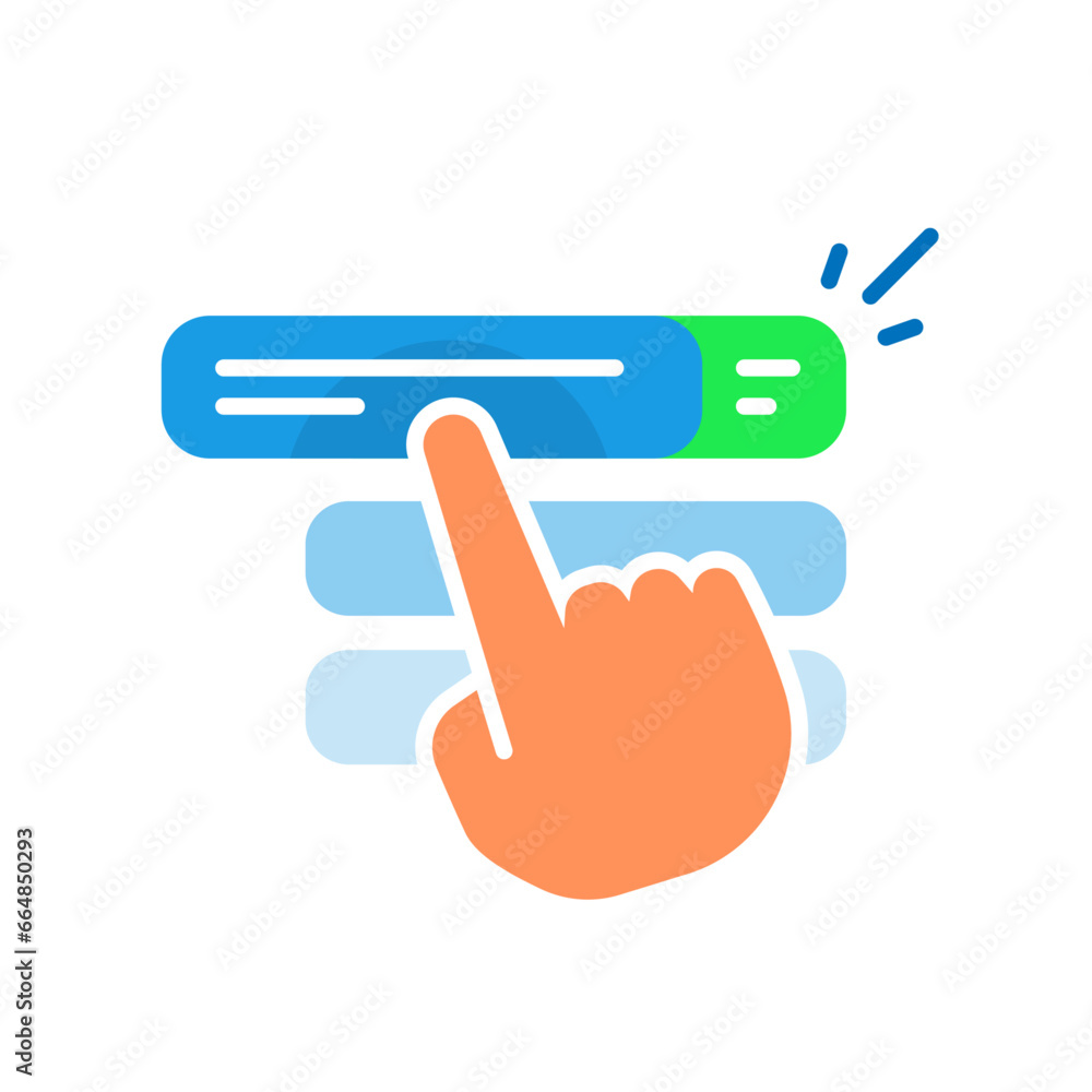 Swipe the bar to see option concept illustration flat design vector eps10. modern graphic element for landing page, empty state ui, infographic, icon Swipe the bar to see option concept illustration flat design vector eps10. modern graphic element for landing page, empty state ui, infographic, icon