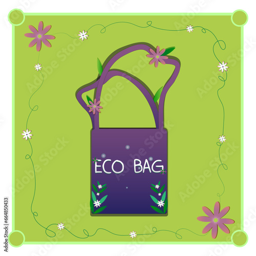 Eco-Bag with flowers and plants