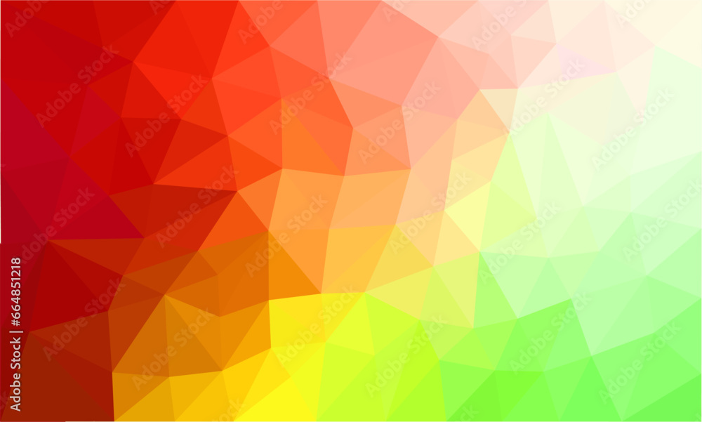 Obraz premium Red Green and Yellow Background with triangle square geometric pattern.bright poly abstract background texture.