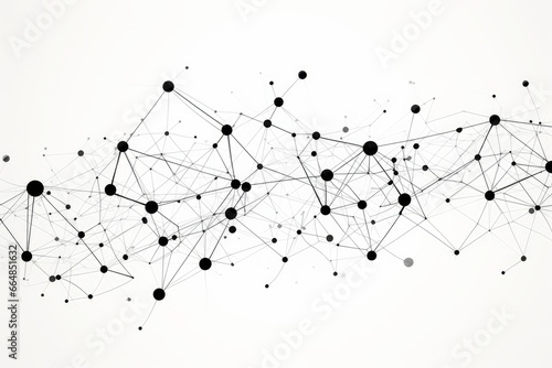 Network Image Vector Material  Black Lines on White Background