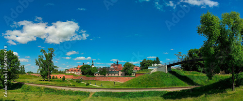 panoramic view of fortifications of the fortress and city of Zamosc. Poland