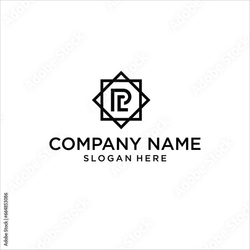 modern logo design, or monogram or initials PL