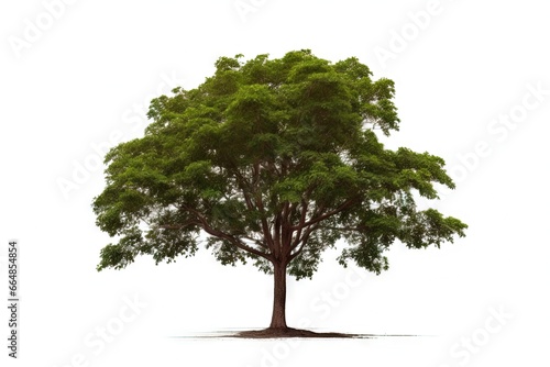 Simple mahogany tree on white background photo